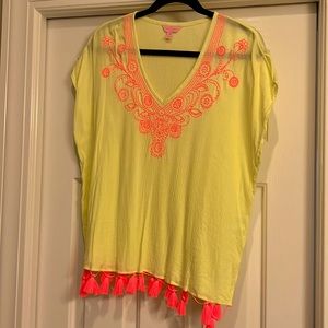 Lilly Pulitzer top, yellow and pink size s/m